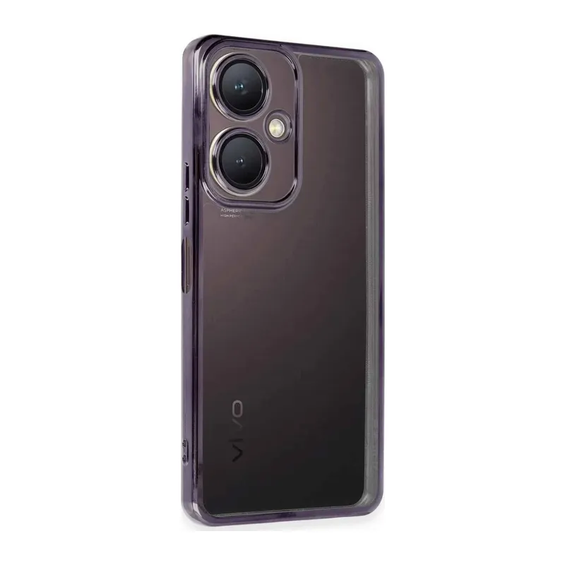 Vivo Y27 Kılıf Lensli Silikon - Mor