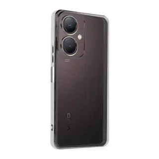 Vivo Y27 Kılıf Lensli Silikon - Gümüş