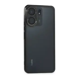 Redmi 13C Kılıf Lensli Silikon - Siyah