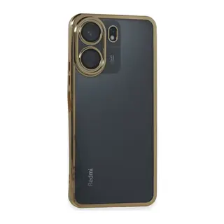 Redmi 13C Kılıf Lensli Silikon - Gold
