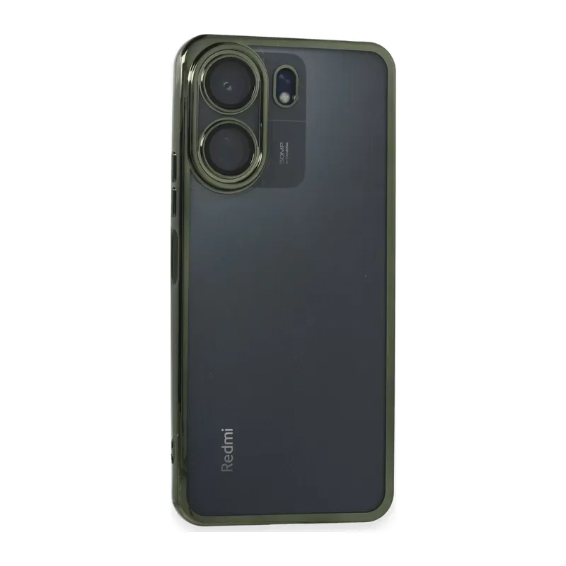 Redmi 13C Kılıf Lensli Silikon - Yeşil