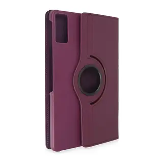 Redmi Pad SE Kılıf 360 Tablet Deri Kılıf - Mürdüm