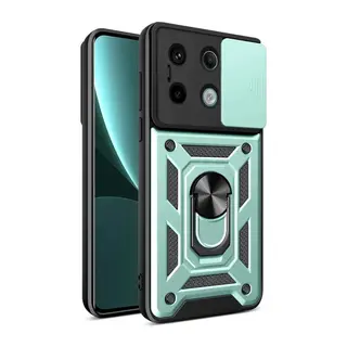 Redmi Note 13 Pro 4G Pars Lens Yüzüklü Silikon - Yeşil