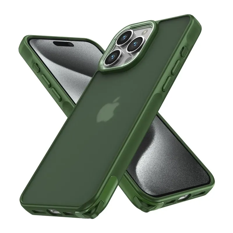 iPhone 15 Pro Kılıf Elegant Kapak - Yeşil