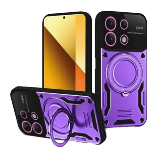 Redmi Note 13 4G Kılıf Joy Lens Standlı Kapak - Mor