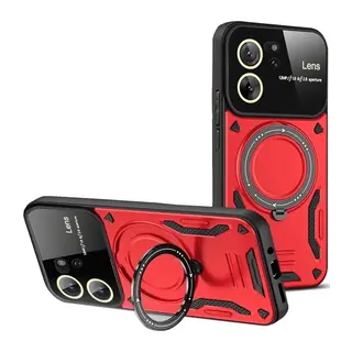 Mi 13T Pro Kılıf Joy Lens Standlı Kapak - Kırmızı