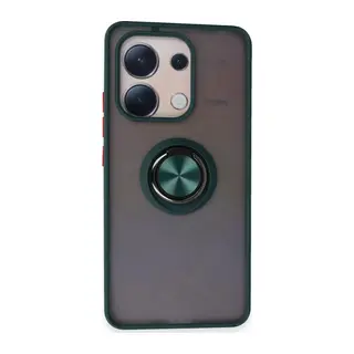 Redmi Note 13 4G Kılıf Montreal Yüzüklü Silikon Kapak - Yeşil
