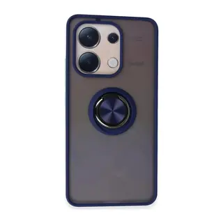 Redmi Note 13 4G Kılıf Montreal Yüzüklü Silikon Kapak - Lacivert