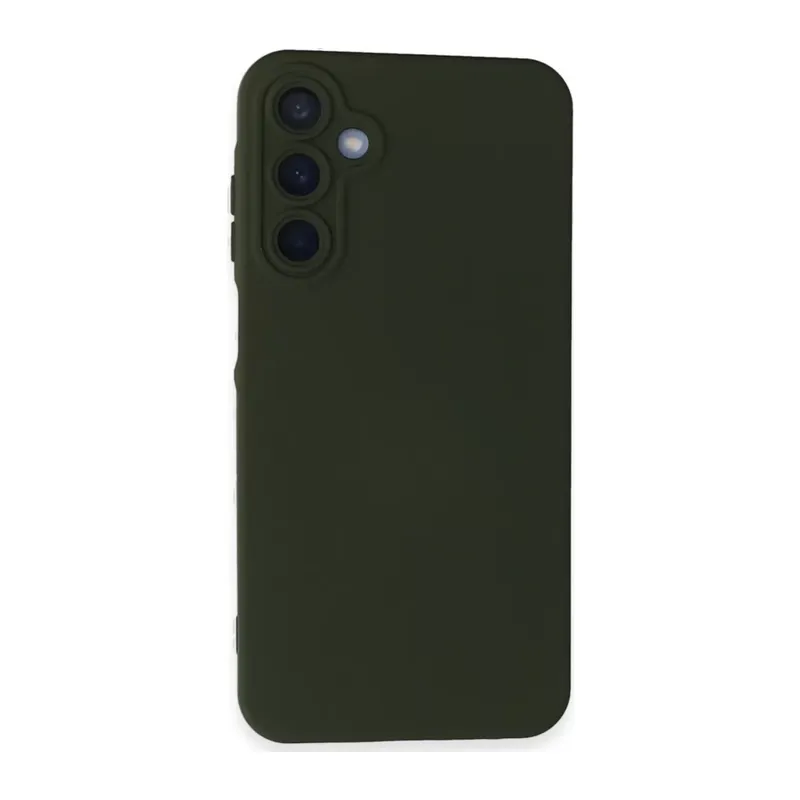 Samsung Galaxy A15 4G Kılıf Nano içi Kadife Silikon - Koyu Yeşil