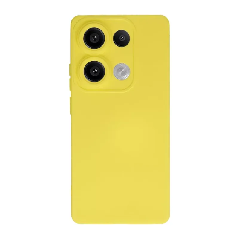 Redmi Note 13 Pro 4G Kılıf Nano içi Kadife Silikon - Sarı