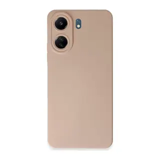 Redmi 13C Kılıf Nano içi Kadife Silikon - Pudra