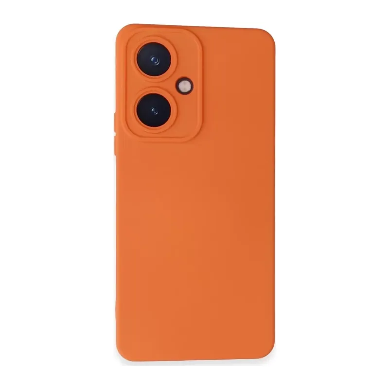 Vivo Y27 Kılıf Nano içi Kadife Silikon - Turuncu