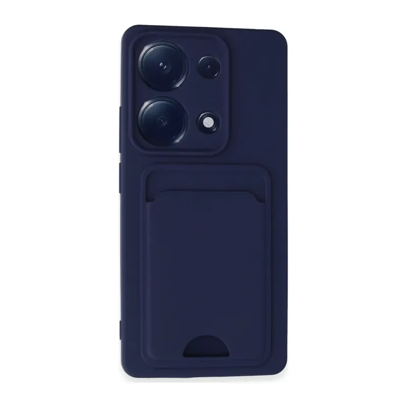 Redmi Note 13 Pro 4G Kılıf Kelvin Kartvizitli Silikon - Lacivert