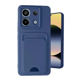 Redmi Note 13 Pro 5G Kılıf Kelvin Kartvizitli Silikon - Lacivert