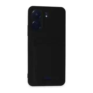Redmi 13C Kılıf Kelvin Kartvizitli Silikon - Siyah