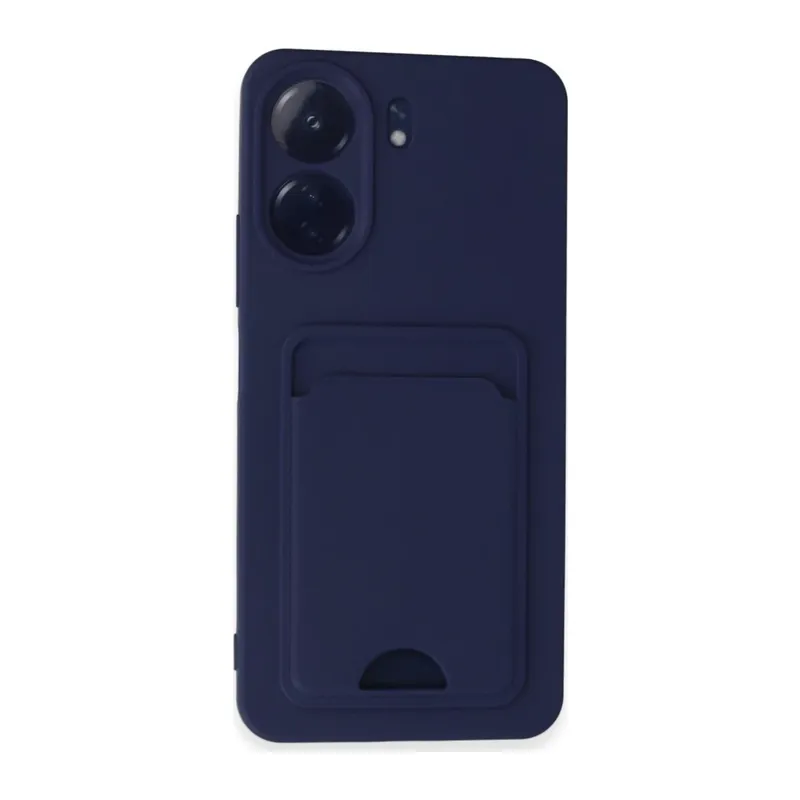Redmi 13C Kılıf Kelvin Kartvizitli Silikon - Lacivert