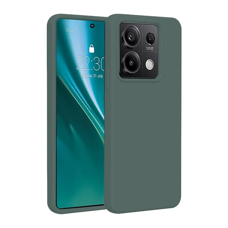 Redmi Note 13 Pro 5G Kılıf First Silikon - Koyu Yeşil