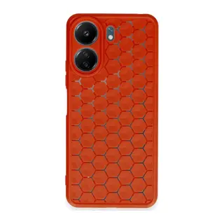 Redmi 13C Kılıf Petek Silikon Kapak - Kırmızı