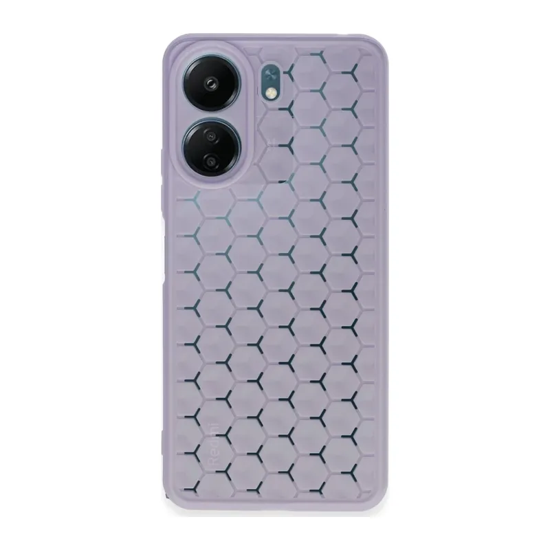 Redmi 13C Kılıf Petek Silikon Kapak - Lila