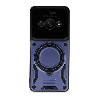 Poco C61 Kılıf Joy Lens Standlı Kapak - Lacivert