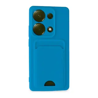 Redmi Note 13 Pro 4G Kılıf Kelvin Kartvizitli Silikon - Mavi