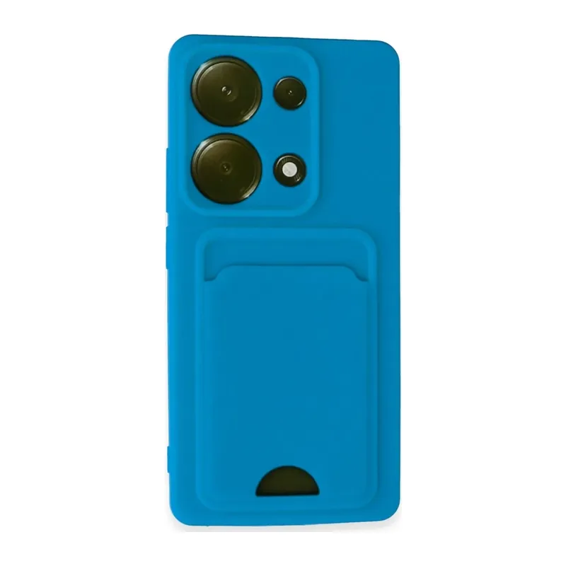 Redmi Note 13 Pro 4G Kılıf Kelvin Kartvizitli Silikon - Mavi