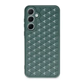Samsung Galaxy A25 5G Kılıf Petek Silikon Kapak - Koyu Yeşil