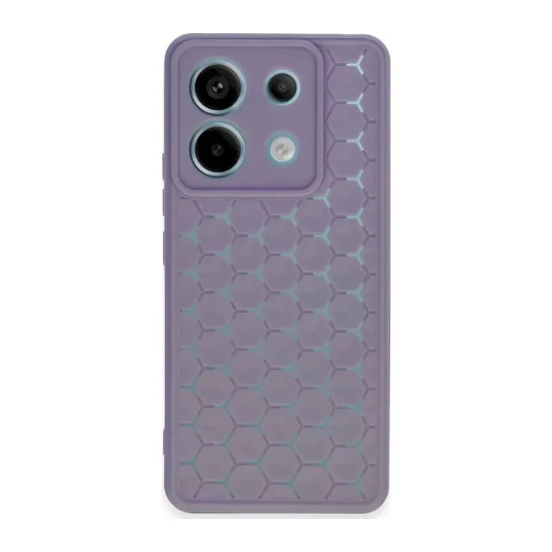 Redmi Note 13 Pro 5G Kılıf Petek Silikon Kapak - Lila