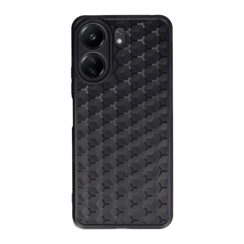 Redmi 13C Kılıf Petek Silikon Kapak - Siyah