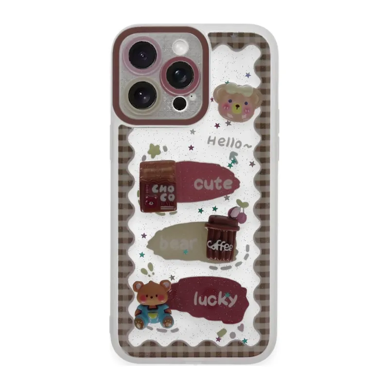 iPhone 14 Pro Max Kılıf Sweet Desenli Silikon Kapak - Şeffaf