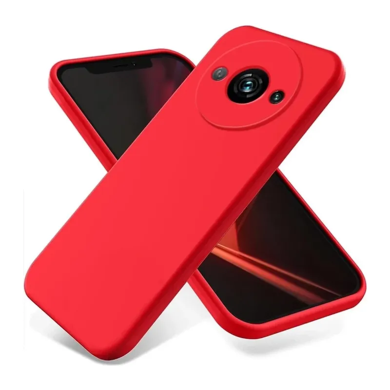 Redmi A3 4G Kılıf First Silikon - Kırmızı