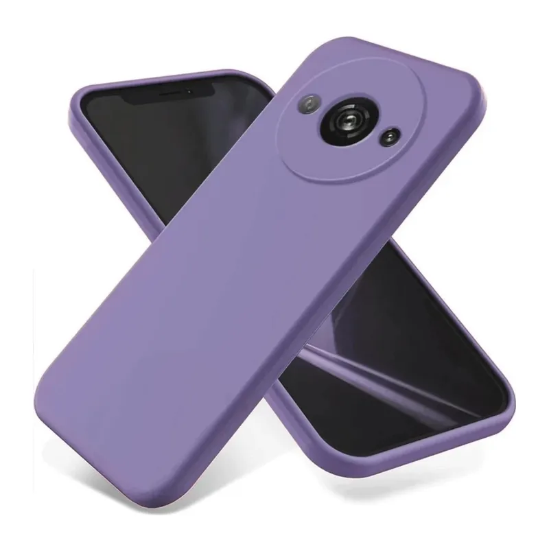 Redmi A3 4G Kılıf First Silikon - Lila