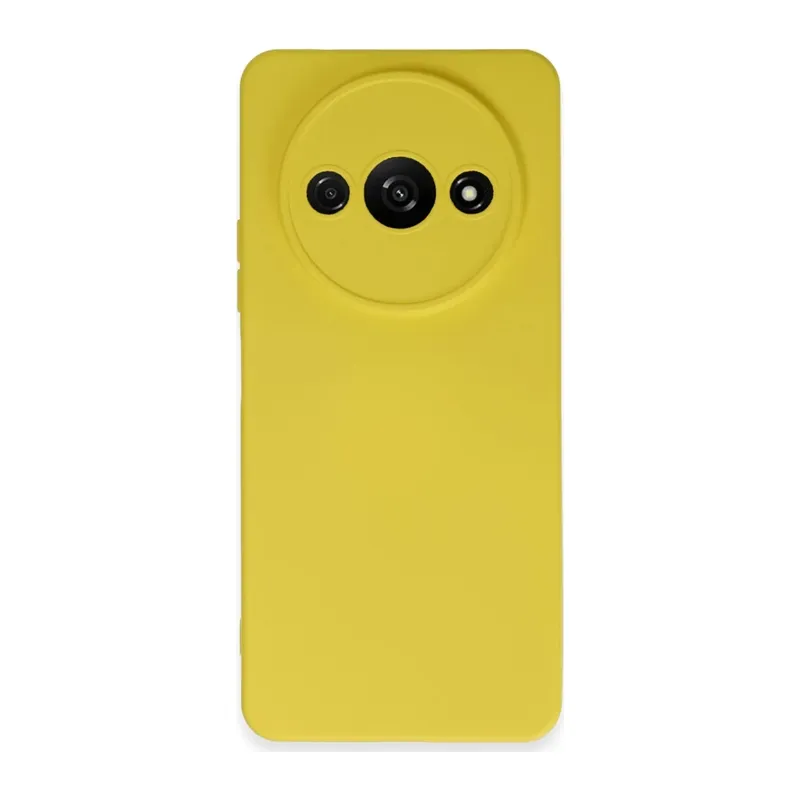 Redmi A3 4G Kılıf Nano içi Kadife Silikon - Sarı