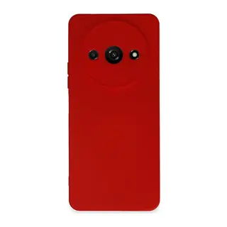 Redmi A3 4G Kılıf Nano içi Kadife Silikon - Kırmızı