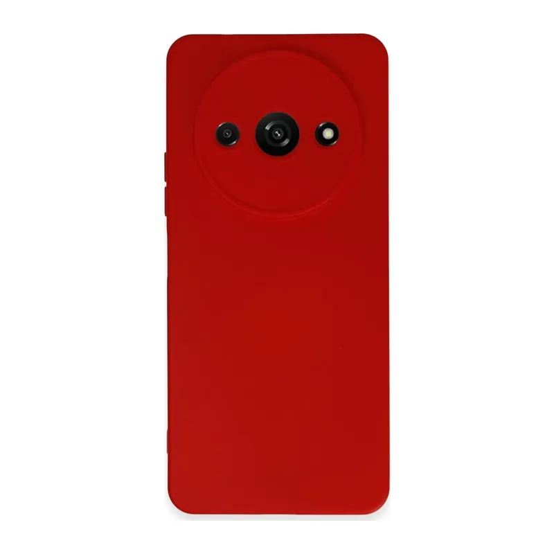 Redmi A3 4G Kılıf Nano içi Kadife Silikon - Kırmızı