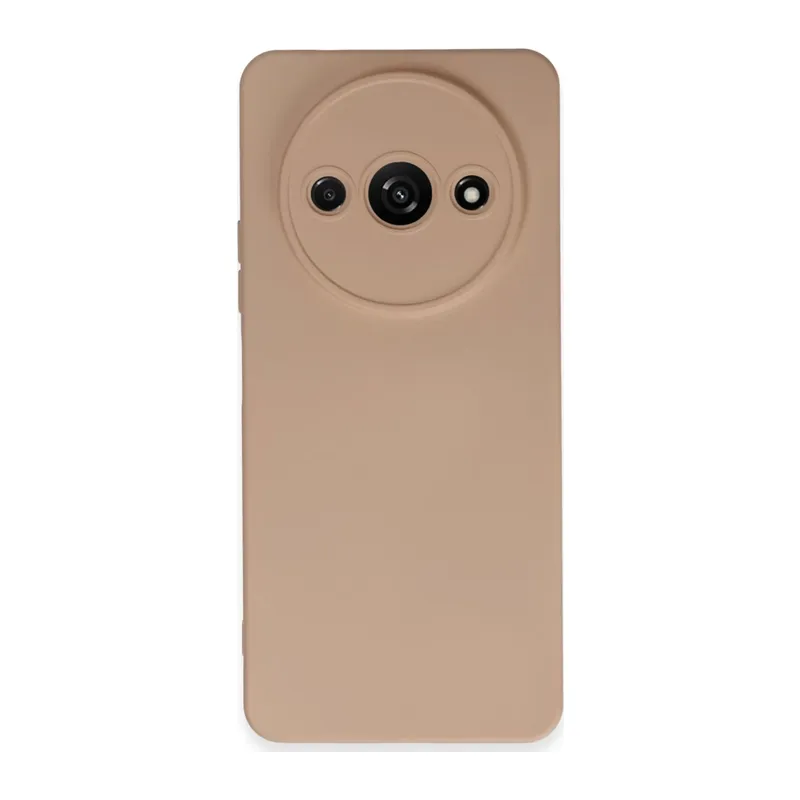 Redmi A3 4G Kılıf Nano içi Kadife Silikon - Pudra
