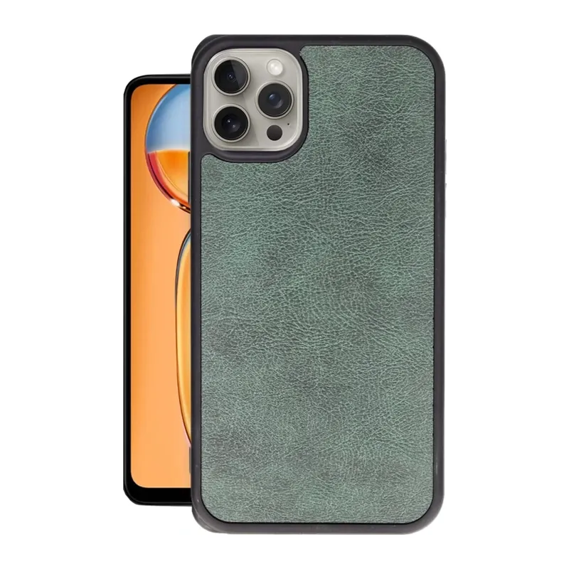 iPhone 14 Pro Kılıf Aras Deri Kapak - Koyu Yeşil