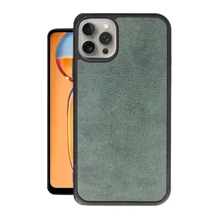 iPhone 15 Pro Kılıf Aras Deri Kapak - Koyu Yeşil
