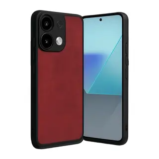 Redmi Note 13 4G Kılıf Aras Deri Kapak - Kırmızı