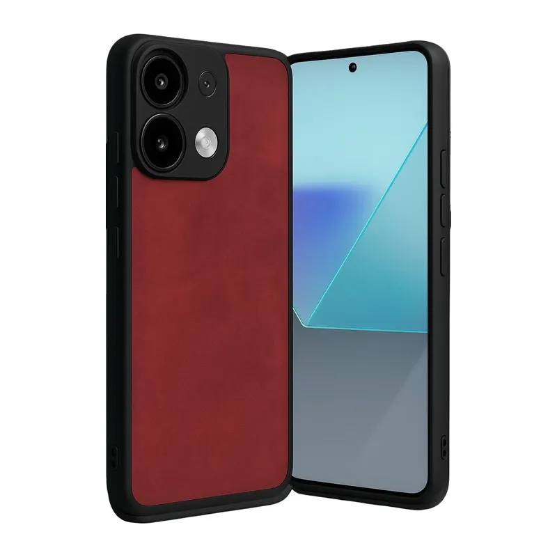Redmi Note 13 Pro 4G Kılıf Aras Deri Kapak - Kırmızı