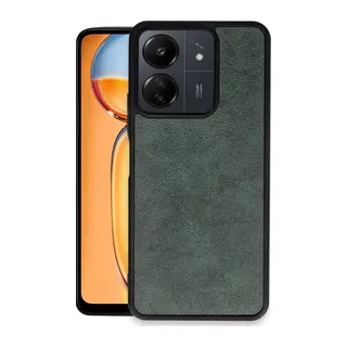 Redmi 13C Kılıf Aras Deri Kapak - Koyu Yeşil