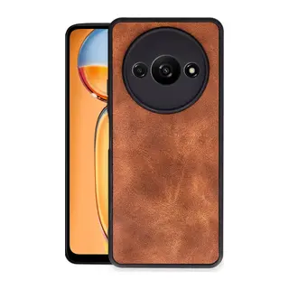 Redmi A3 4G Kılıf Aras Deri Kapak - Taba