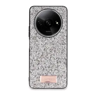 Redmi A3 4G Bright Simli Kapak - Gümüş