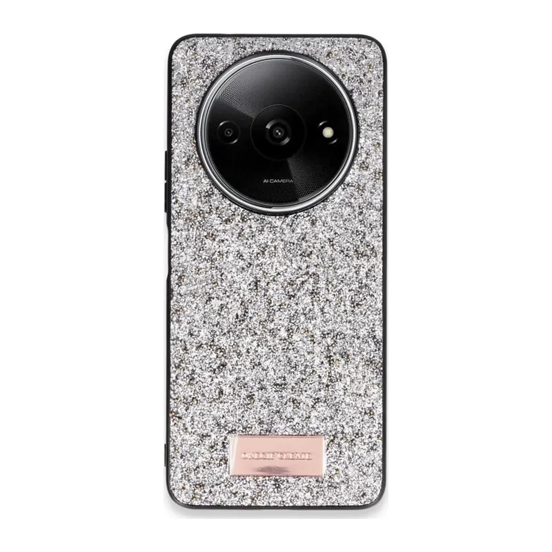Redmi A3 4G Bright Simli Kapak - Gümüş