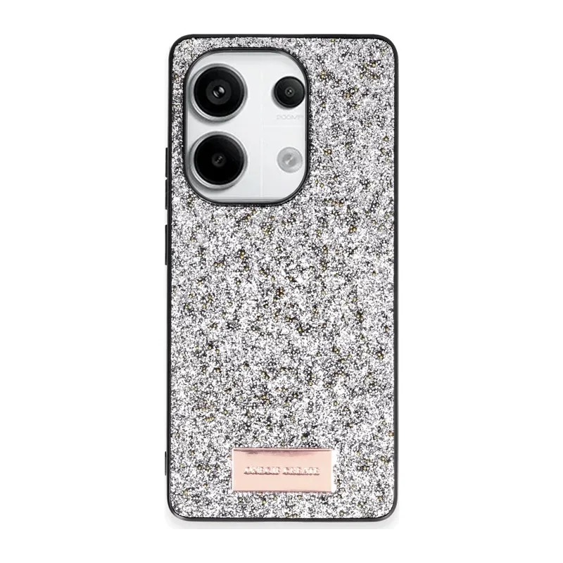 Redmi Note 13 Pro 4G Bright Simli Kapak - Gümüş