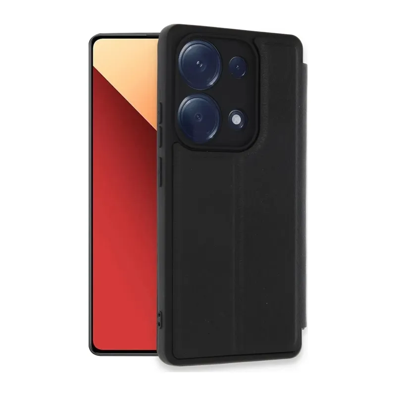 Redmi Note 13 Pro 4G Kılıf Flip Cover - Siyah