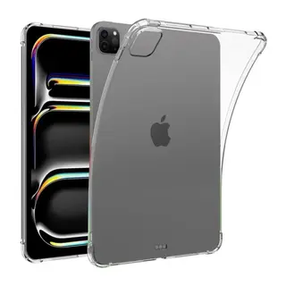 iPad Pro 11 (2024) Kılıf Anti Shock Tablet Silikon - Şeffaf