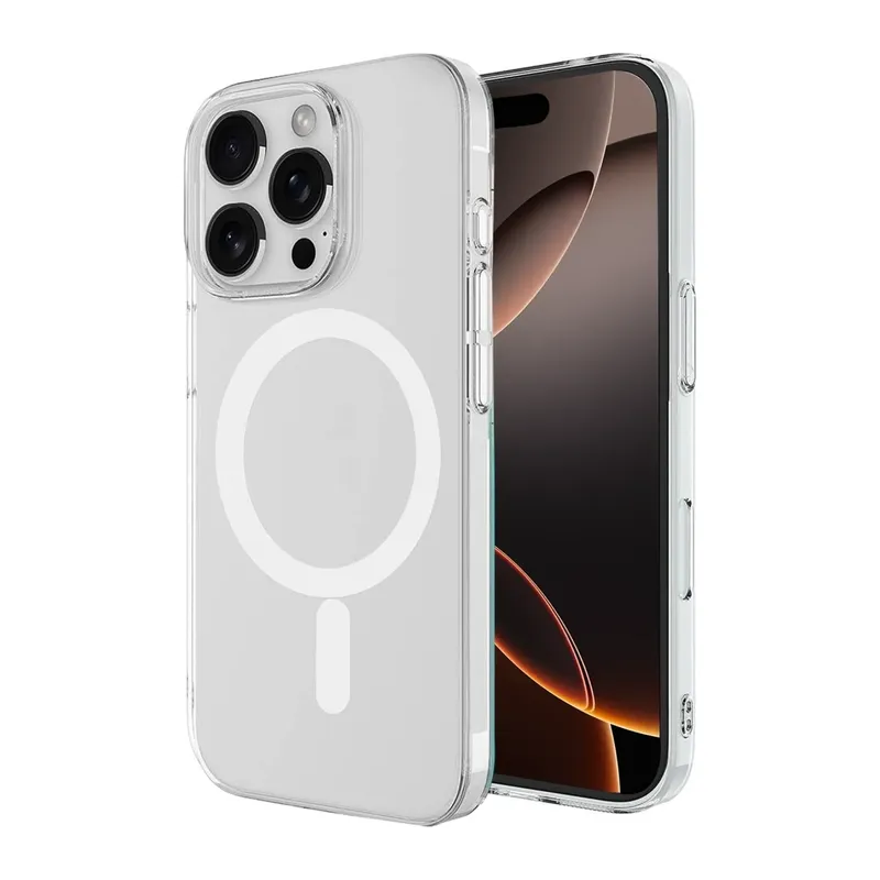 iPhone 16 Pro Max Kılıf Magneticsafe Şeffaf Silikon - Şeffaf
