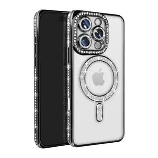 iPhone 16 Pro Max Kılıf Joke Simli Magneticsafe Kılıf - Siyah