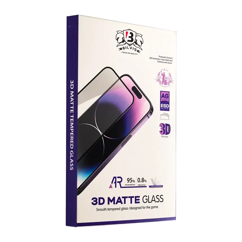iPhone 16 Pro Bilvis 3D Mat Cam Ekran Koruyucu